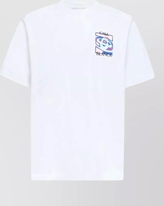 Casablanca ribbed crewneck short-sleeve t-shirt