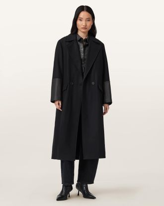 AllSaints Sellma Double Breasted Coat