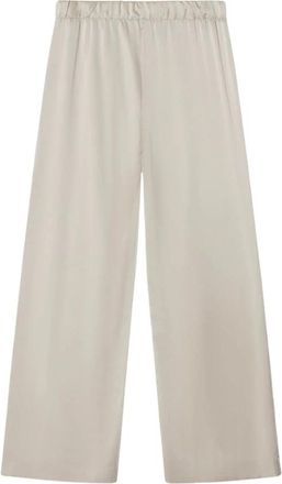 Busnel Isabella Wide Silk Trouser - Dames - Broeken - Beige - Maat: M Zijde