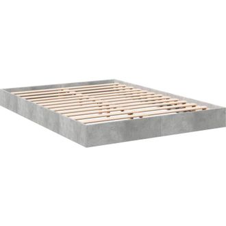vidaXL Bed Frame without Mattress Concrete Grey 140x200 cm Vidaxl