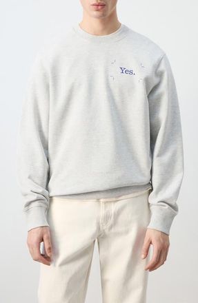 Mango x Fantastic Man Yes Graphic Sweatshirt in Medium Heather Grey at Nordstrom, Size Xx-Large