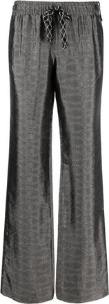 Zadig&Voltaire Pomy patterned-jacquard flared trousers - women - Acetate/Viscose/Polyamide/Viscose - 36 - Grey