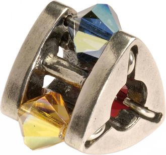 Trollbeads Womens Winter Jewel Big Bead Charm In Silver. Yellow/ Blue/ Red