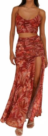 Runway Capricorn Maxi Skirt In Rust