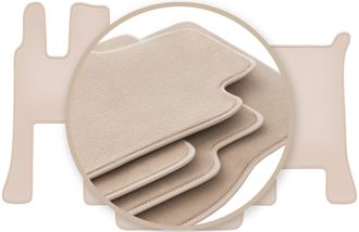 OEM Alfombrillas Premium Beige Para: Mercedes Actros Mp4 Cabina Ancha 2011