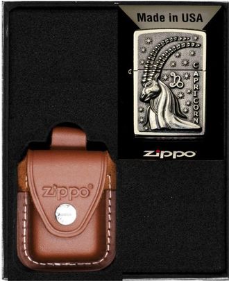 OEM Juego De Encendedores Zippo Zodiaco Capricornio Capricornio Regalo N.&deg; 2