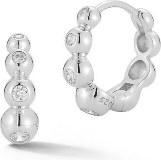 Glaze Jewelry Sterling Silver Bubble Huggies
