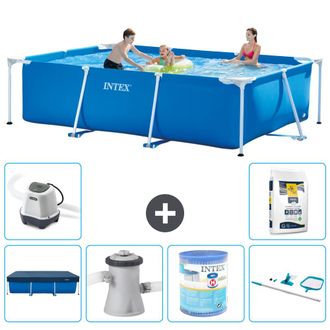 Intex Piscina Con Estructura Rectangular - 300x200x75 Cm - 7-piezas S40172