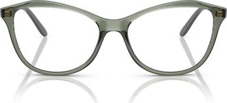 Vogue Eyewear 52mm Irregular Optical Glasses in Green at Nordstrom