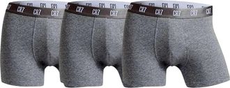 CR7 Cristiano Ronaldo Basic 3-Pack Trunk Boxer Briefs Underwear in Grey Men
