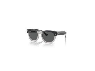 Ray-Ban Mega Hawkeye Polarized Fashion Mens Sunglasses Dark Gray On Transparent : 53mm, Acetate/Glass Lenses
