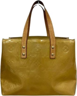 Louis Vuitton Pre-owned Handbags, female, Yellow, Size: ONE SIZE Pre-owned Reade PM Monogram Vernis Tote Bag