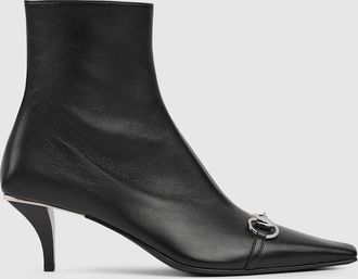 Gucci Womens Vittoria Bootie, Black, Leather