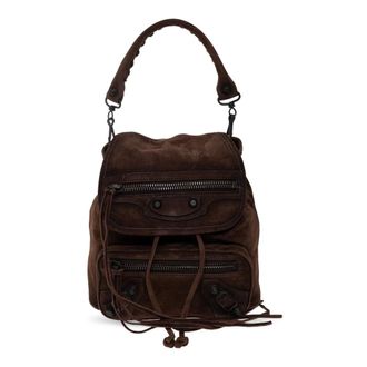 Balenciaga Le City Mini Rugzak - Dames - Tassen - Bruin - Maat: ONE Size Su&egrave;de
