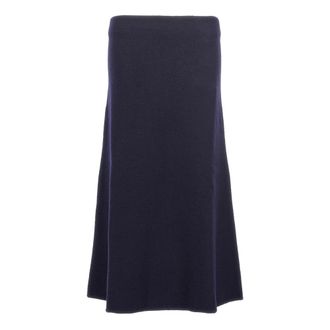 Jil Sander Rokken, Dames, Blauw, M, Wol, Lange Wollen Rok