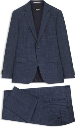 BOSS Two-piece slim-fit suit in wool, silk and linen