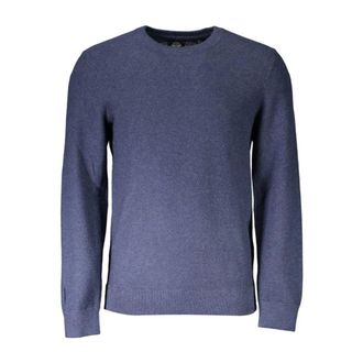 Dockers Round-neck Knitwear, male, Blue, Size: 2XL Blue Cotton Crew Neck Sweater