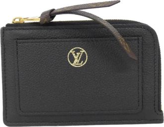 Louis Vuitton Black Leather Coin Purse/Coin Case (Pre-Owned)