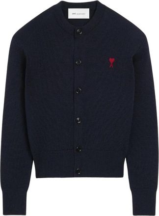Ami ADC Cardigan - Dames - Vesten - Blauw - 2XS - Wol - Truien & Vesten