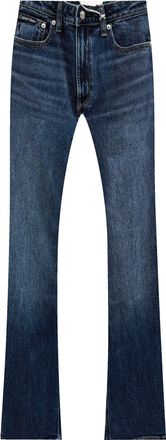Calvin Klein Jeans Bootcut-Jeans CALVIN KLEIN JEANS, Damen, Gr. 25, L&auml;nge 30, midtown blau, Denim/Jeans, Obermaterial: 98% Baumwolle, 2% Elasthan, bootcut fit, Jeans Boo