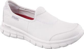 Skechers Workwear Sure Track Dames Sneakers Van Wit Leer