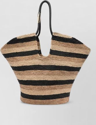 Zimmermann beach tote bag striped pattern dual handles