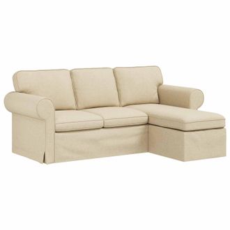 vidaXL Sof&aacute; Crema 195 X 138 X 80 Cm Tela Vidaxl