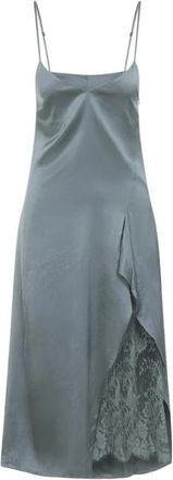 Acne Studios Satijnen slipjurk - Dames - Casual kleedjes - Groen - S - Satijn - Kleedjes