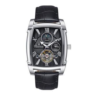Heritor Valentin Automatic Black Dial Mens Watch HERHS4401