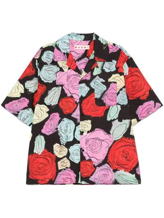 Marni Floral-Print Shirt-Uomo