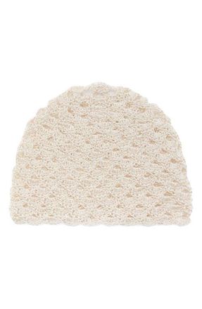 Mango Crochet Hat in Ecru at Nordstrom