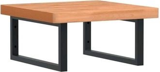 vidaXL Basin Shelf Wall Mounted Steel and Solid Wood Beech vidaXL