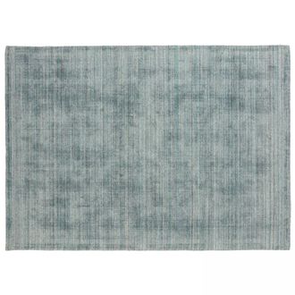 Oviala Alfombra de chenilla estampado en tonos azul claro 160 x 230 cm