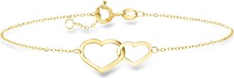 Canaria Canaria Italian 10kt Yellow Gold Infinity Heart Bracelet