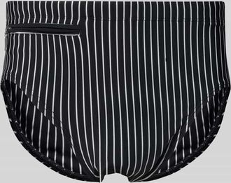 Schiesser Badehose im Allover-Look mit Rei&szlig;verschlusstasche in Black, Gr&ouml;&szlig;e XXL