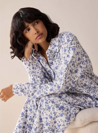 Miiyu Womens Soft flannel lounge shirt