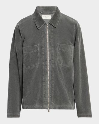 Officine G&eacute;n&eacute;rale Men & apos;s Byron Washed Cotton Corduroy Jacket
