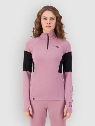Mons Royale Olympus Merino 1/4 Zip Funktionsshirt pink