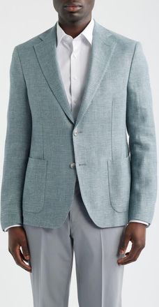 Vince Relaxed Fit Icon Stretch Linen, Wool & Silk Sport Coat in Light Blue at Nordstrom, Size 42 Regular