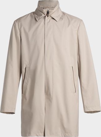 Canali Men & apos;s Silk-Touch Water-Resistant Raincoat