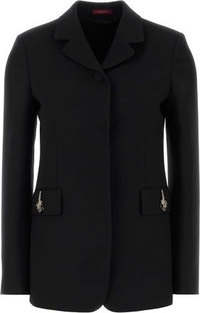 Gucci Womens Black Cady Blazer Silk - Size EU 42 (Womens)