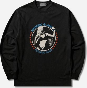 Hysteric Glamour Men s Come Play With Me Longsleeve T-Shirt Black