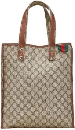 Gucci Pre-owned Tote Bags, female, Beige, Size: ONE SIZE Pre-owned Leather gucci-bags