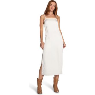 Belle & Bloom Smoke and Mirror Midi Slip Dress in White at Nordstrom, Size X-Small Au