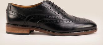 Oswin Hyde Mens Winston Black Wide Fit - Size: 12