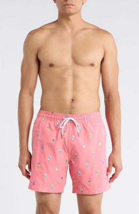 Trunks Surf & Swim Co. Sano 6.5-Inch Swim Trunks in Salmon at Nordstrom Rack, Size X-Large