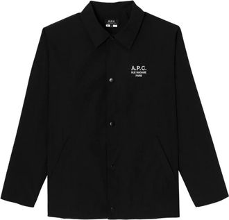 A.P.C. Regis Jacket - Heren - Zomerjassen - Zwart - M - Katoen - Jassen