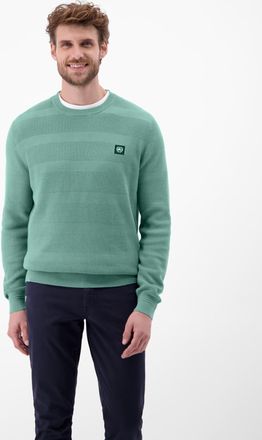 Lerros Strickpullover LERROS LERROS Strickpullover f&uuml;r Herren, tonal gestreift, Herren, Gr. 3XL, blau (fjord blau), 100% Baumwolle, Rundhals, Pullover Strick