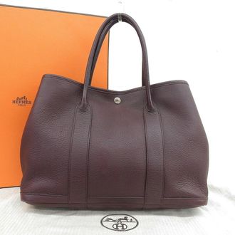 Herm&egrave;s Bordeaux Negonda Leather Tote Bag (Pre-Owned)