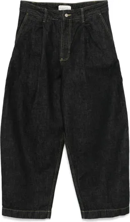 STUDIO NICHOLSON Jeans met geplooid detail - Zwart